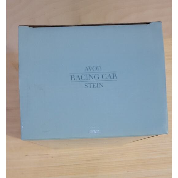 Avon Racing Car Ceramic Beer Stein 1989 New in Box Vintage Lidded Mug - Picture 2 of 8